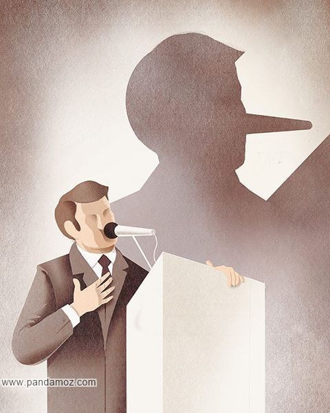 عکس نقاشی از مرد دروغگو و بازیگر